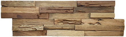 Houtstrips 3D Teakhout Bali 50x18cm