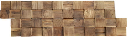 Houtstrips 3D Teakhout Madelo 50x18cm