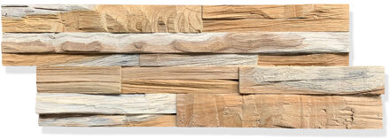 Houtstrips 3D Teakhout Madini 50x18cm