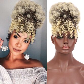 Houyan Afrikaanse Chignon Met Pony Krullend Synthetische Natuurlijke Hoge Temperatuur Pluizige Paardenstaart Voor Vrouwen NC/4HL