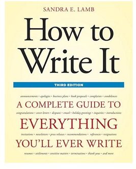 How To Write It, Third Edition - Lamb, Sandra E.