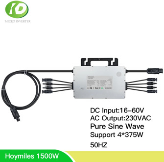 Hoymiles Mi-1500 1500W Solar Micro Inverter MPPT On Grid Tie Inversor Pure Sine Wave 36V 48V DC 230VAC for 60 72 cells Plate