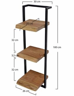 Hoyz - Wandplank Edge - 30cm - Acaciahout - Bruin