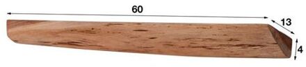 Hoyz - Wandschap Edge - 60cm - Set van 3 - Bruin