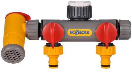 Hozelock 2-weg verdeler + aftapkraan