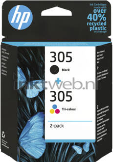 HP 305 Inktcartridge Tri-color/Black Original 2-Pack