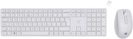 HP 650 Wireless KB/MSE Combo WHT EURO Toetsenbord Wit