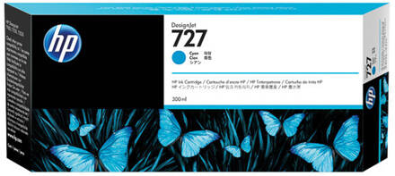 HP 727 cyaan DesignJet inktcartridge, 300 ml