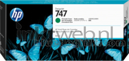 HP 747 chromatisch groene DesignJet inktcartridge, 300 ml