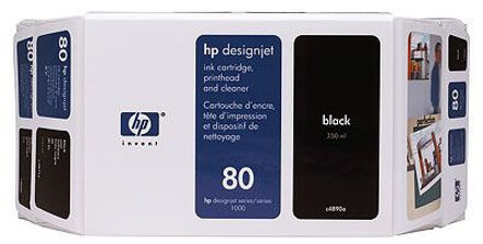 HP 80 - Inktcartridge / Zwart / 350 ml (C4871A)