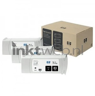 HP 81 - Inktcartridge / Licht Cyaan / 680 ml / 3-Pack (C5070A)