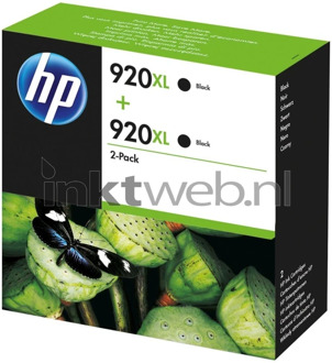 HP 920XL 2-pack zwart cartridge