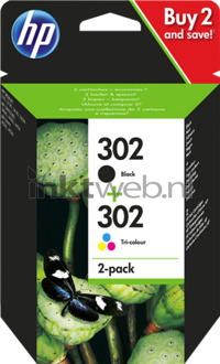 HP cartridge 302 2-pack - Instant Ink (Zwart + kleur)