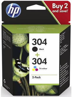 HP cartridge 304 2-pack - Instant Ink (Zwart + kleur)