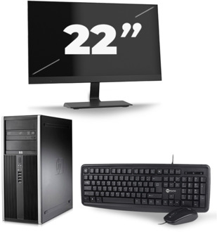 HP Compaq 8100 Elite CMT Tower - Intel Core i5-1e Generatie - 8GB RAM - 256GB SSD - Windows 10 + 1x 22 inch Monitor