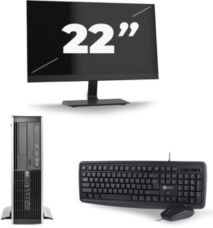 HP Compaq Elite 8300 SFF - Intel Core i5-3e Generatie - 8GB RAM - 256GB SSD - Windows 10 + 1x 22 inch Monitor