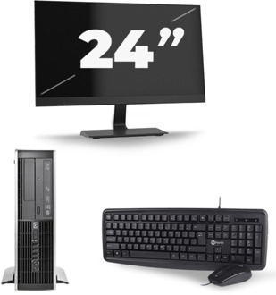HP Compaq Elite 8300 SFF - Intel Core i5-3e Generatie - 8GB RAM - 256GB SSD - Windows 10 + 1x 24 inch Monitor
