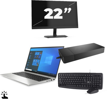 HP EliteBook x360 1040 G8 - Intel Core i7-11e Generatie - 14 inch - Touch - 16GB RAM - 256GB SSD - Windows 11 + 1x 22 inch Monitor