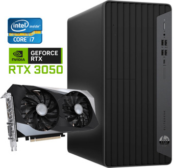 HP EliteDesk 800 G6 Tower - Intel Core i7-10e Generatie - 32GB RAM - 1TB SSD - Nvidia RTX 3050 - Win11 - Game PC