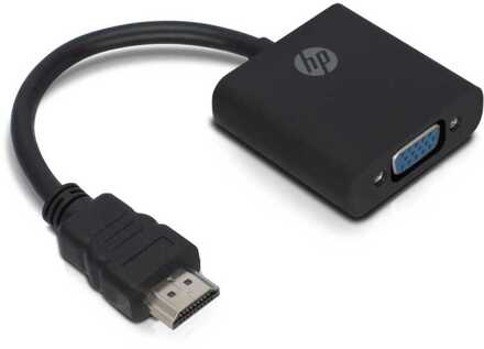 HP HDMI / VGA Adapter [1x HDMI-stekker - 1x VGA-bus] Zwart 20.00 cm