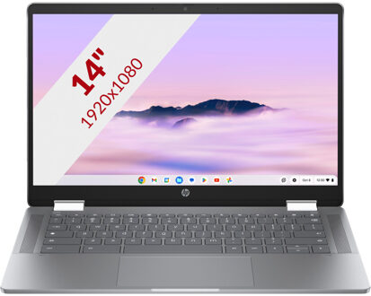 HP HPChromebook Plus x360 14b-cd0075nd -14 inch Chromebook Zilver