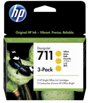 HP Inktcartridge HP CZ136A 711XL geel HC