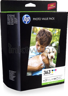 HP Inktcartridge HP Q7966EE 363 150vel 10x15 + 6 cartridges