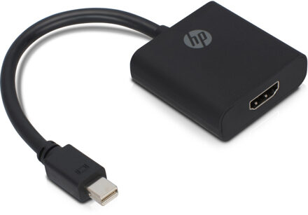 HP Mini-displayport / HDMI Adapter [1x Mini-DisplayPort stekker - 1x HDMI-bus] Zwart 10.00 cm