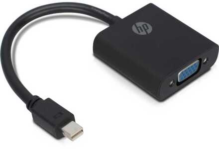 HP Mini-displayport / VGA Adapter [1x DisplayPort stekker - 1x VGA-bus] Zwart 10.00 cm