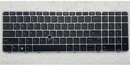 HP Notebook keyboard for HP EliteBook 850 G3 G4 ZBook 15u G3 with pointer silver frame backlit OEM