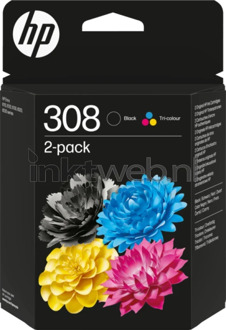 HP Origineel HP 308 Multipack zwart en kleur