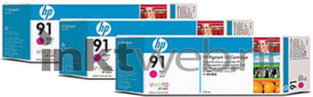 HP Origineel HP 91 3-pack magenta