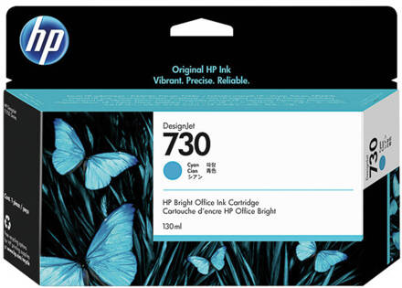 HP P2V62A HP 730 DNJ ink cyan ST 130ml Wit