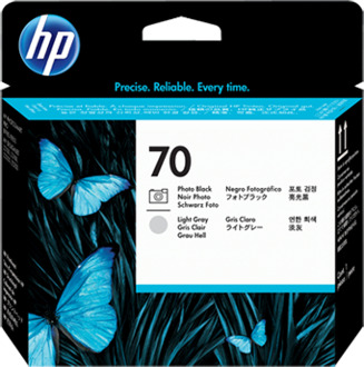 HP printkop, model c9407a no. 70, kleuren fotozwart en lichtgrijs