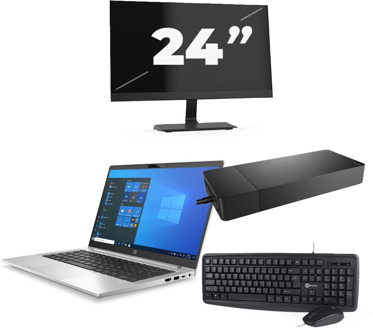 HP ProBook 430 G8 - Intel Core i3-11e Generatie - 13 inch - 16GB RAM - 256GB SSD - Windows 11 Home + 1x 24 inch Monitor