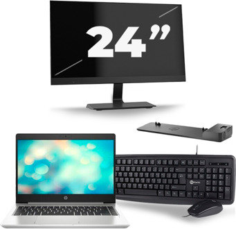 HP ProBook 440 G7 - Intel Core i5-10e Generatie - 14 inch - 8GB RAM - 256GB SSD - Windows 11 + 1x 24 inch Monitor