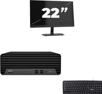 HP ProDesk 400 G7 SFF - Intel Core i5-10e Generatie - 8GB RAM - 256GB SSD - Windows 11 + 1x 22 inch Monitor