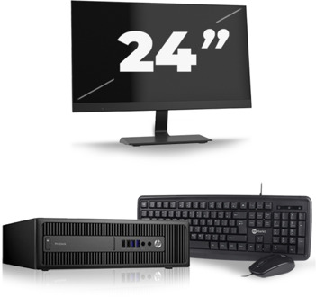 HP ProDesk 600 G2 SFF - Intel Core i5-6e Generatie - 8GB RAM - 256GB SSD - Windows 11 + 1x 24 inch Monitor