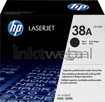 HP Tonercartridge zwart 38A - 12000 pagina's - Q1338A