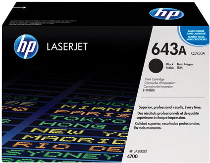 HP Tonercartridge zwart 643A - 11000 pagina's - Q5950A