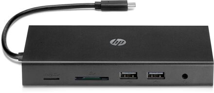 HP Travel USB-C Multi-port Hub EURO USB Hub Zwart