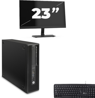 HP Z240 SFF - Intel Core i5-7e Generatie - 8GB RAM - 256GB SSD - Windows 11 + 1x 23 inch Monitor