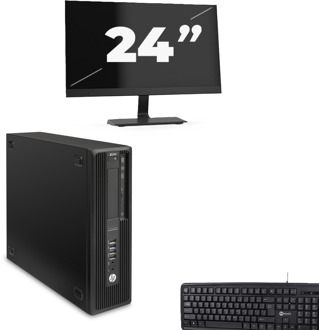 HP Z240 SFF - Intel Core i5-7e Generatie - 8GB RAM - 256GB SSD - Windows 11 + 1x 24 inch Monitor