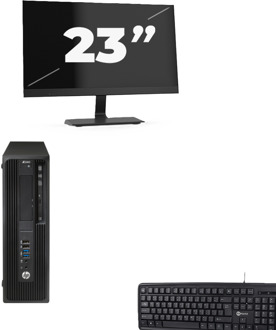 HP Z240 Workstation SFF - Intel Core i5-7e Generatie - 8GB RAM - 256GB SSD - Windows 11 + 1x 23 inch Monitor - small
