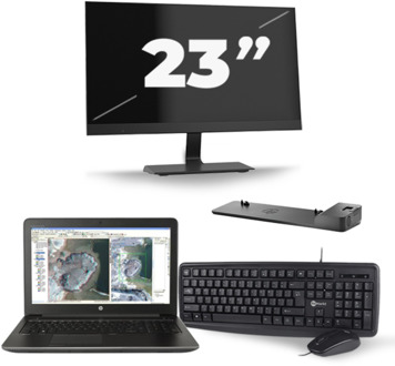 HP ZBook 15 G3 - Intel Core i7-6e Generatie - 15 inch - 16GB RAM - 256GB SSD - Windows 11 + 1x 23 inch Monitor