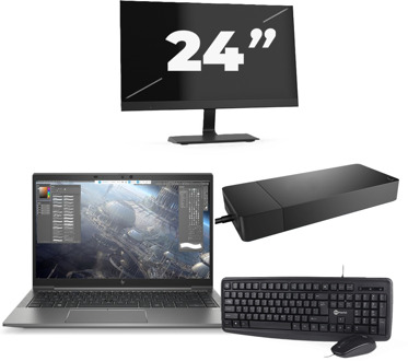 HP ZBook Firefly 14 G8 - Intel Core i7-11e Generatie - 14 inch - 16GB RAM - 256GB SSD - Windows 11 Home + 1x 24 inch Monitor - small