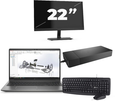 HP ZBook Power G8 - Intel Core i7-11e Generatie - 15 inch - 8GB RAM - 256GB SSD - Windows 11 + 1x 22 inch Monitor