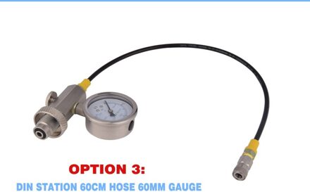 Hpa Hoge Druk Lucht Scuba Din Vul Station Adapter 300bar/4500psi din 40 gauge 60cm