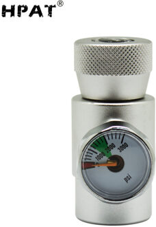 Hpat Co2 Refill Adapter Connector Gas Regulator Met 3000psi Gauge Voor Soda Cilinder