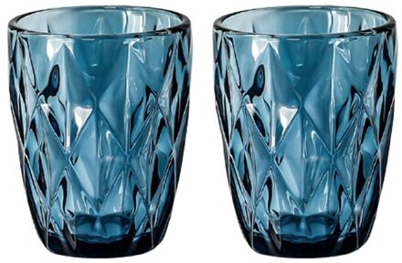 Hpdear Glaswerk Tuimelaars Set Van 2, Rhomboid, Loodvrij, Glazen Voor Water Sap Drinken, ideaal Voor Familie Vrienden. C